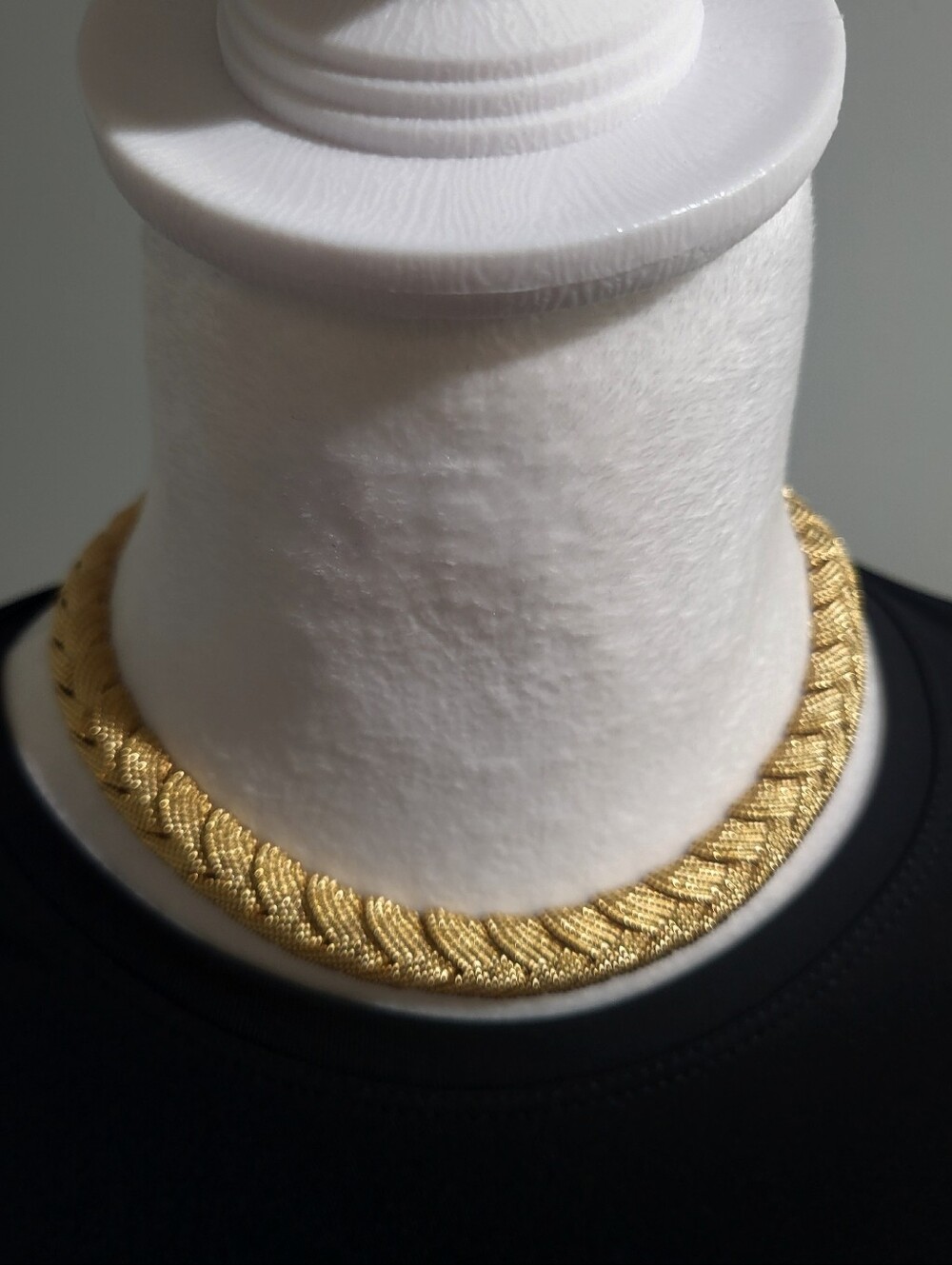 Ciner Braided Gold-tone Collar Necklace